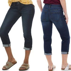 summer!! Sonoma 6* Curvy capris* stretch* small distressing* Mid-Rise* Like New